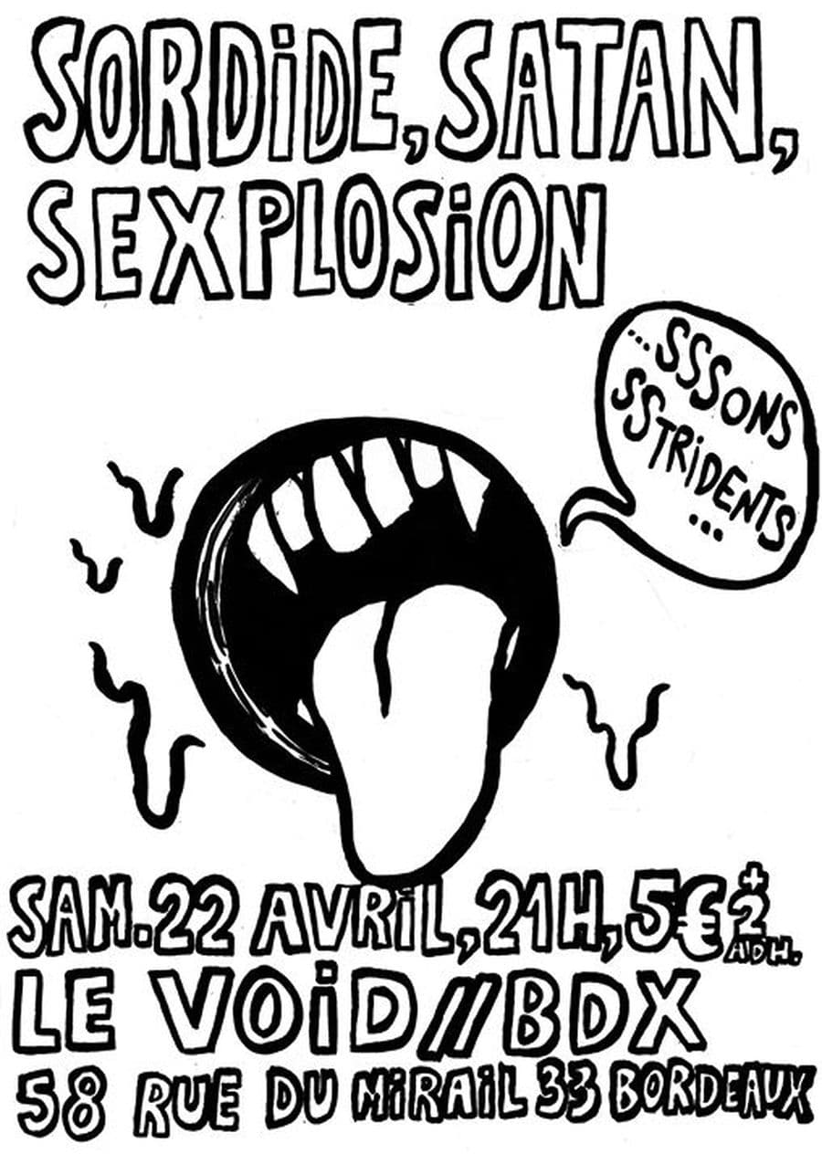 Sordide + Satan + Sexplosion + expo de RITON La MORT