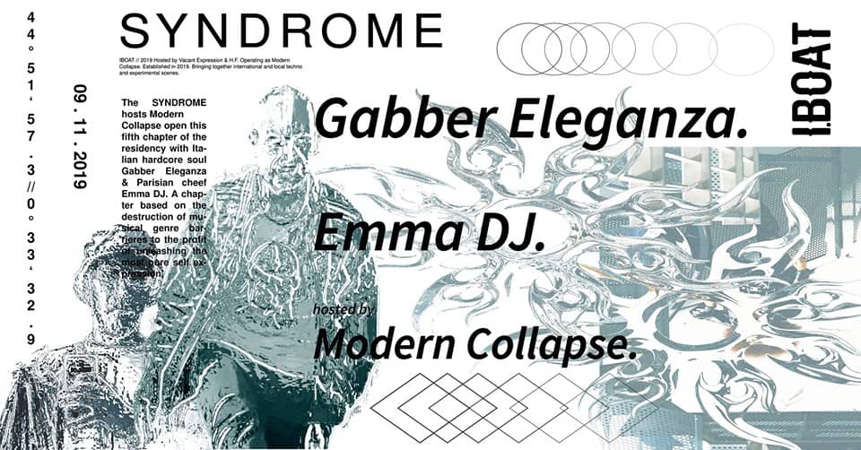 Syndrome : Gabber Eleganza + Emma DJ + Modern Collapse