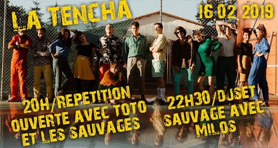 Toto et Les Sauvages : répétition ouverte + Milos DJ set