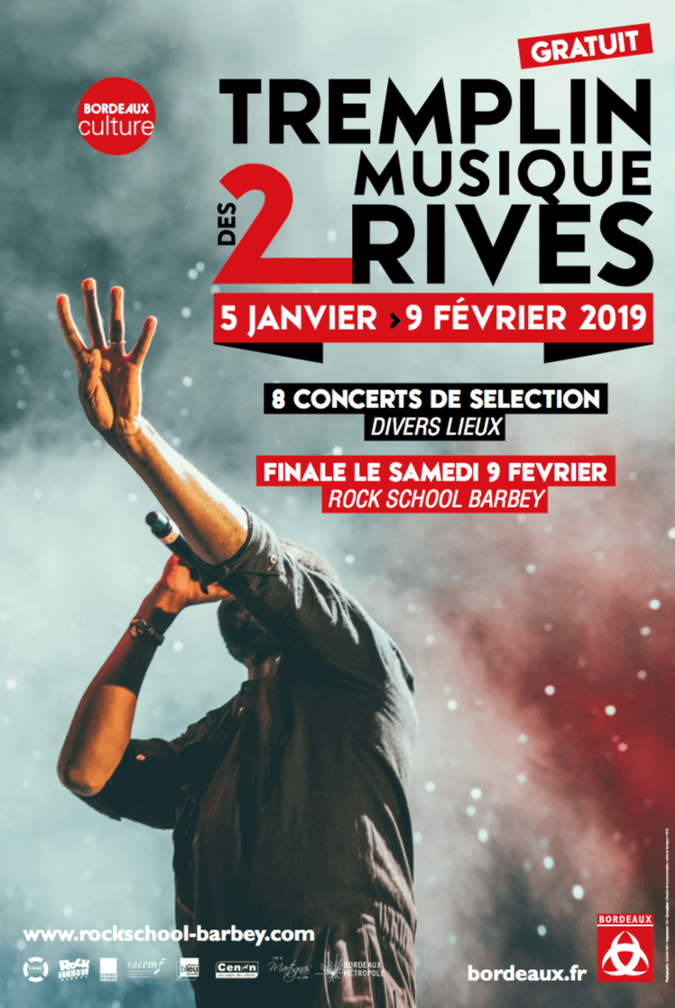 Tremplin musique des 2 rives - demi finale Bordeaux Ouest avec Take Off + Eïleen + Galaburdy + Alnoï + SomElse
