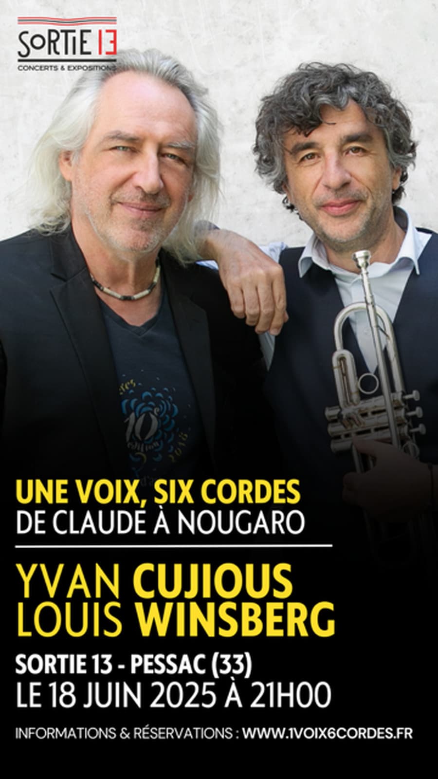 Une Voix, Six Cordes - De Claude à Nougaro / Yvan CUJIOUS & Louis WINSBERG