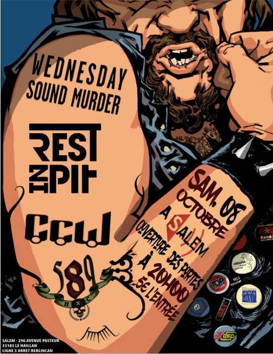 Wednesday Sound Murder + Rest In Pit + CCW + 589 HxC