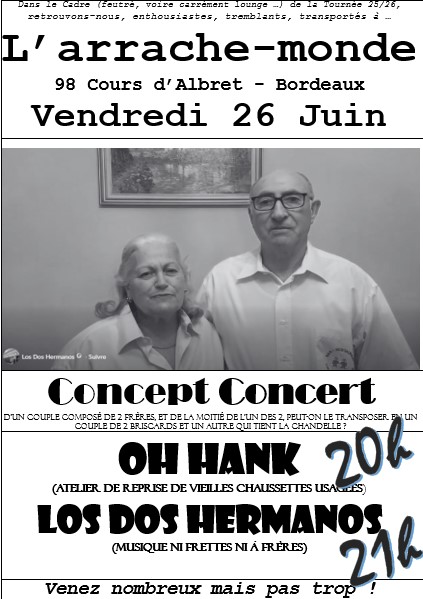 Concept-Concert : oh Hank + Los Dos Hermanos