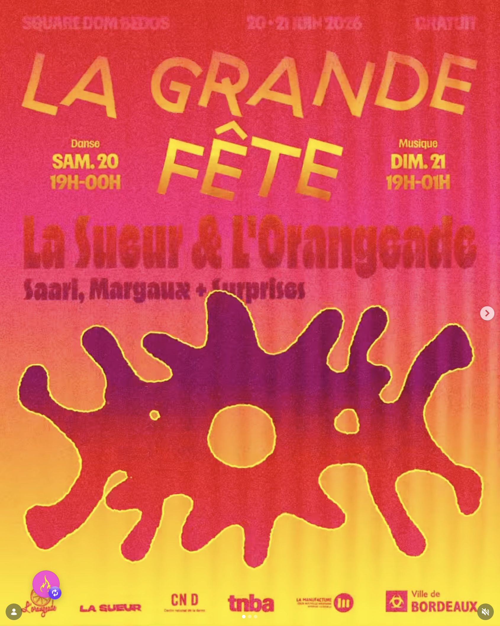 La Grande Fête : La sueur x L'Orangeade