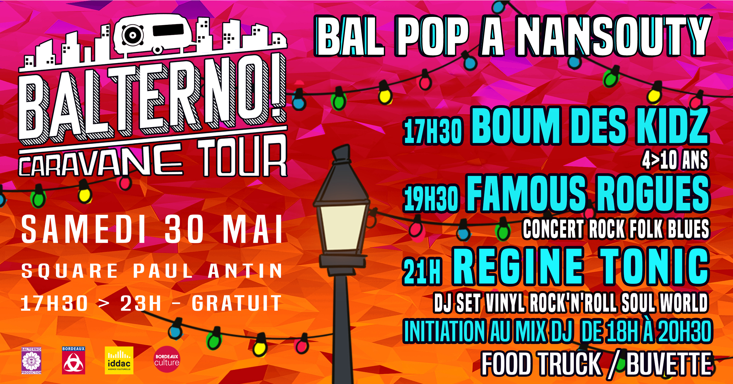 BALTERNO CARAVANE TOUR #2 - BAL POP de Nansouty ! - Regine Tonic + Famous Rogues + Boum des kidz