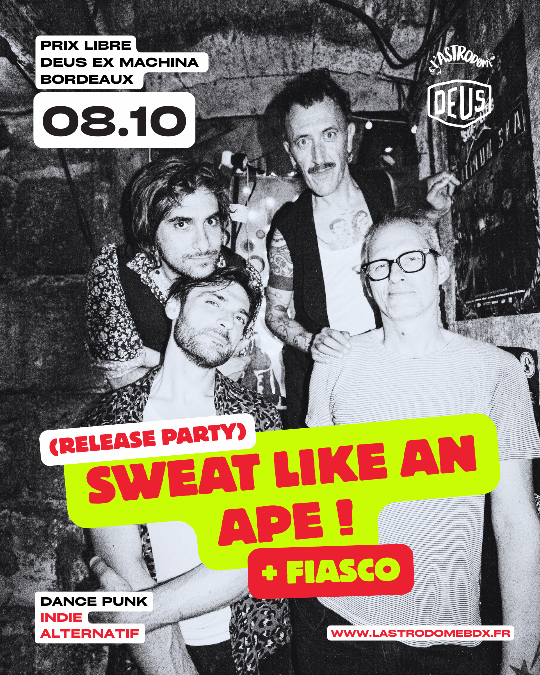Sweat Like An Ape (Release Party) + Fiasco