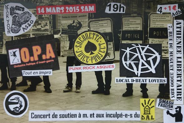 Concert de soutien à M. et aux inculpés du DAL