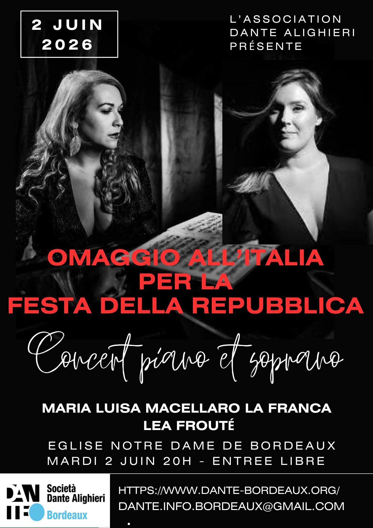 Concert piano et soprano – Omaggio all'Italia