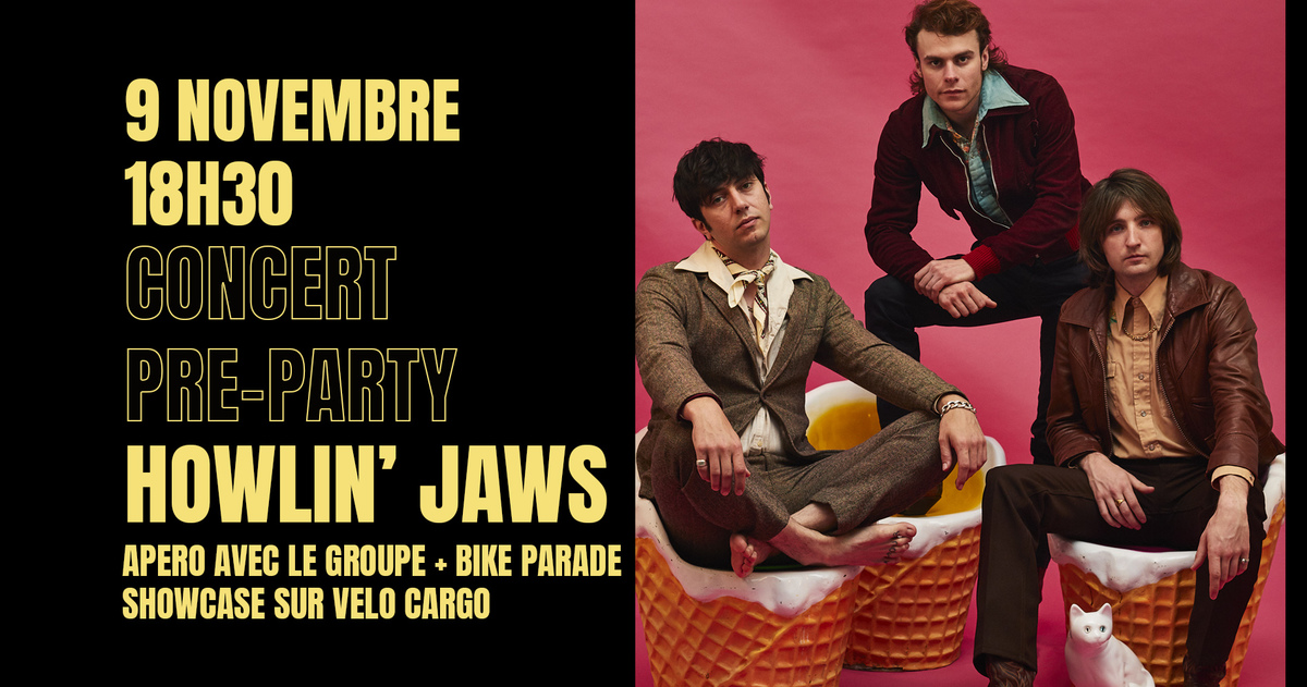Concert Pré-party - Howlin' Jaws à vélo