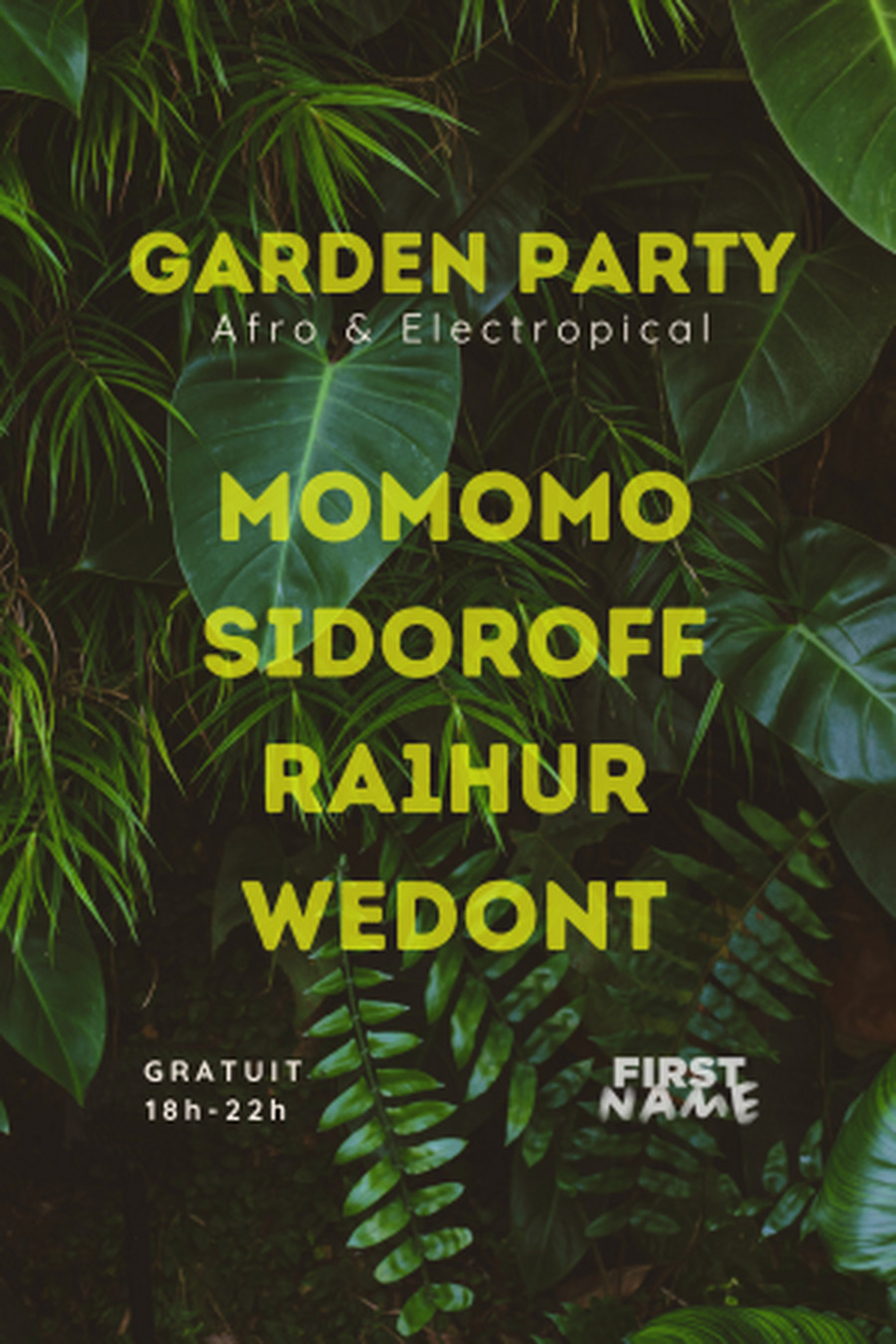 GARDEN PARTY SPECIAL AFRO HOUSE