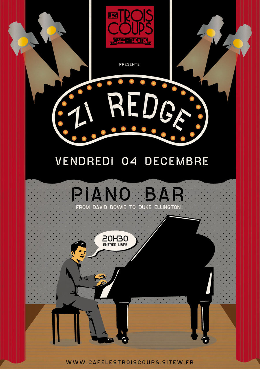 Piano Bar au Trois Coups : avec Zi Redge