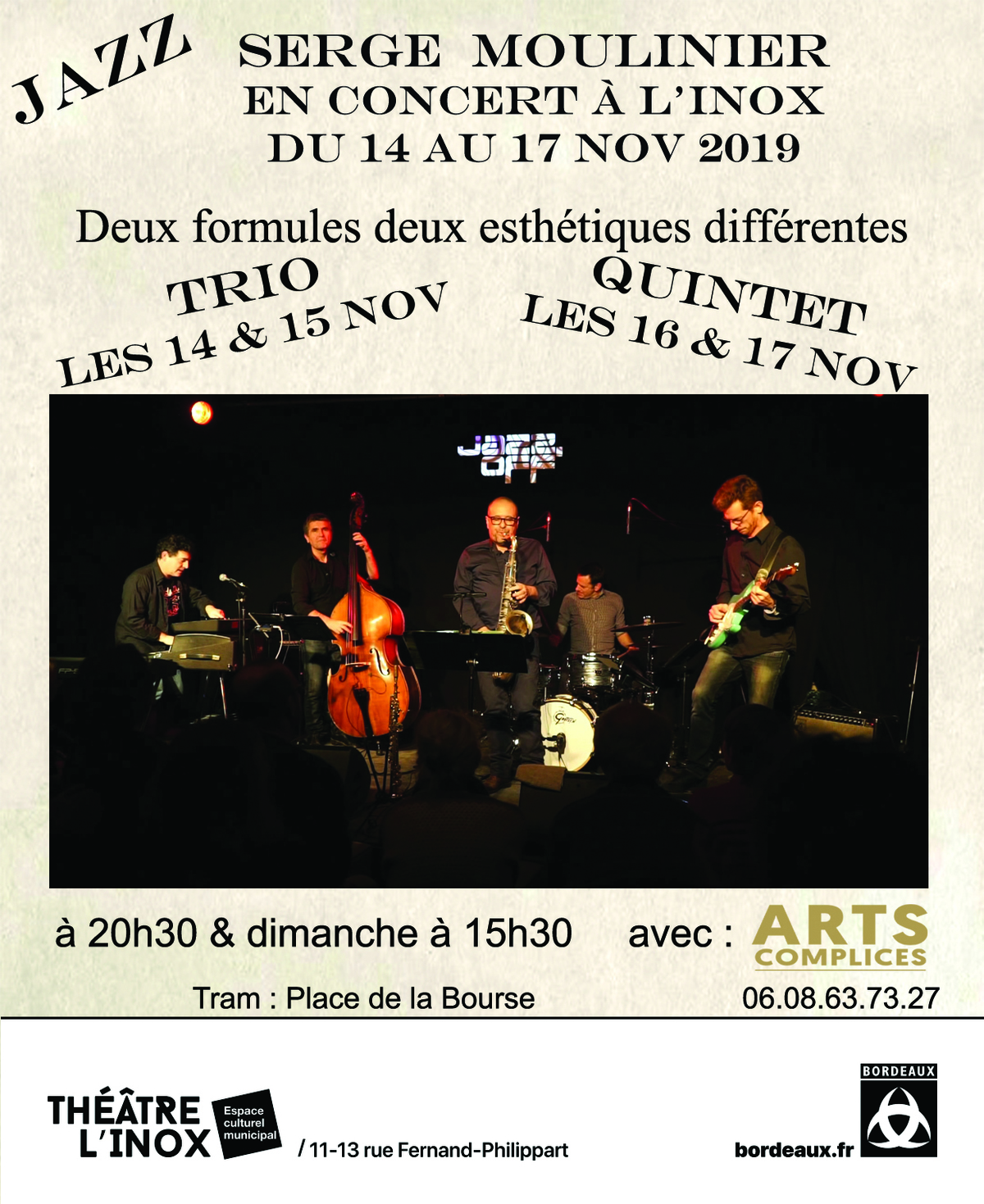 Serge Moulinier en trio et quintet